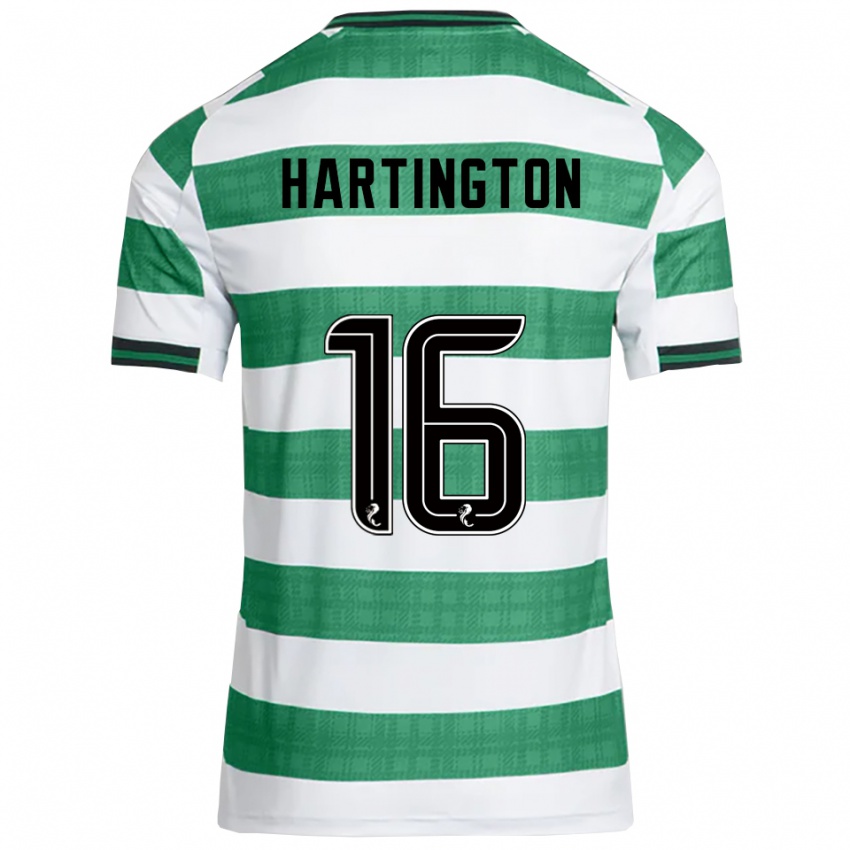 נשים אוון הרטינגטון #16 ירוק לבן ג'רזי ביתית 2025/26 חולצה קצרה