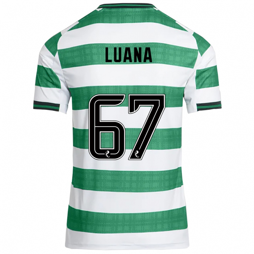 נשים לואנה מוניוס #67 ירוק לבן ג'רזי ביתית 2025/26 חולצה קצרה