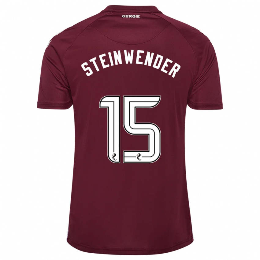 נשים מיכאל שטיינוונדר #15 בורדו לבן ג'רזי ביתית 2025/26 חולצה קצרה