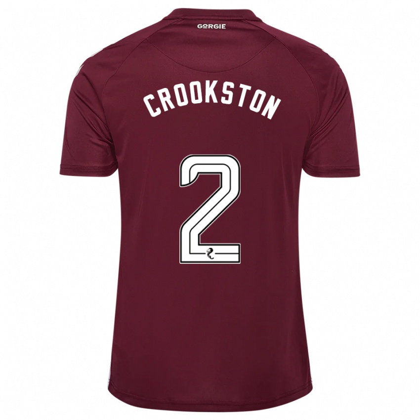 נשים גרגור קרוקסטון #2 בורדו לבן ג'רזי ביתית 2025/26 חולצה קצרה