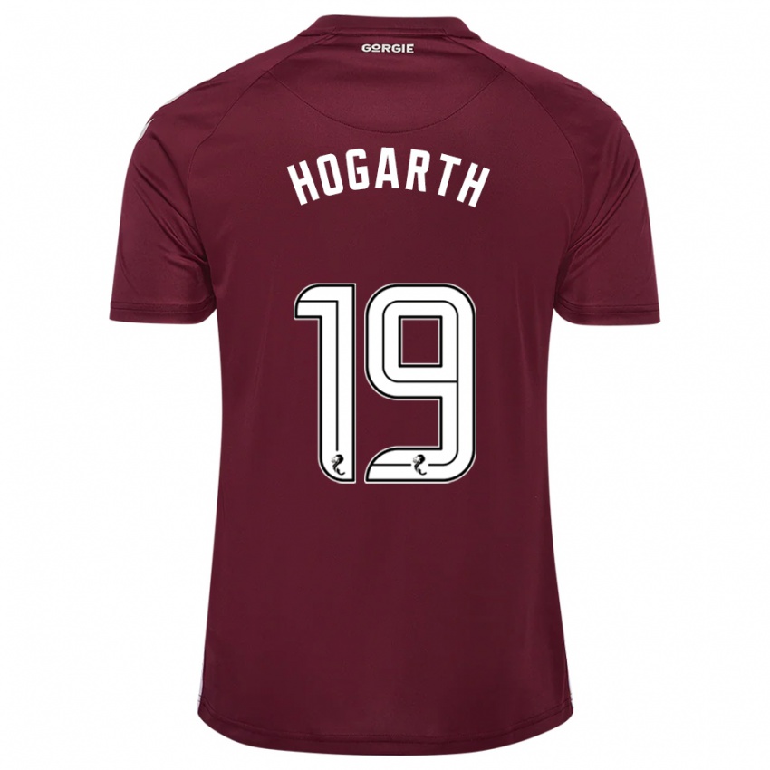 נשים Taylor Hogarth #19 בורדו לבן ג'רזי ביתית 2025/26 חולצה קצרה