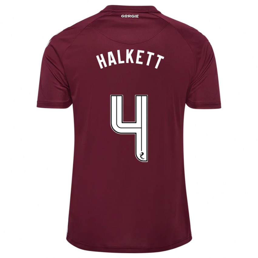 נשים קרייג האלקט #4 בורדו לבן ג'רזי ביתית 2025/26 חולצה קצרה