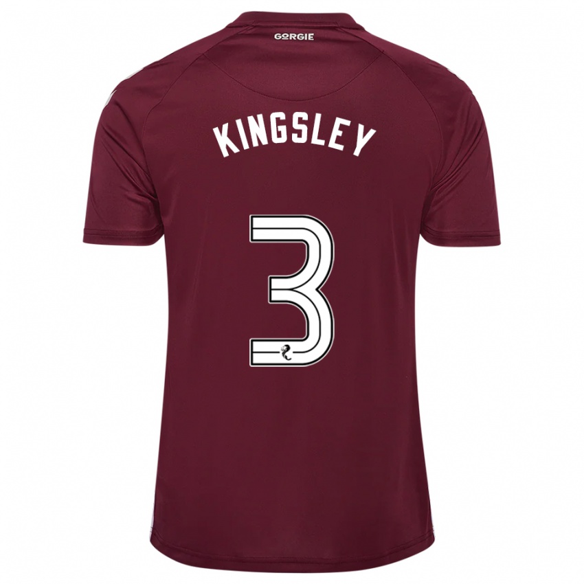 נשים סטפן קינגסלי #3 בורדו לבן ג'רזי ביתית 2025/26 חולצה קצרה