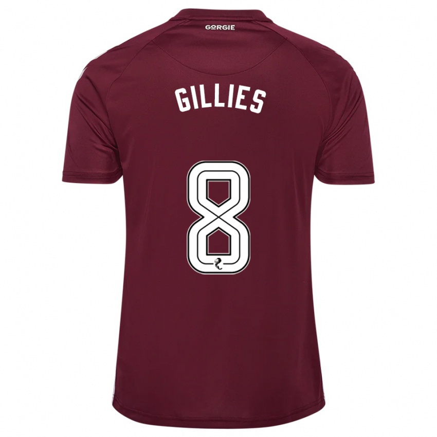 נשים Matthew Gillies #8 בורדו לבן ג'רזי ביתית 2025/26 חולצה קצרה