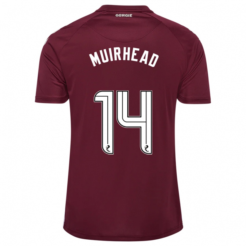 נשים אוון מואירהד #14 בורדו לבן ג'רזי ביתית 2025/26 חולצה קצרה