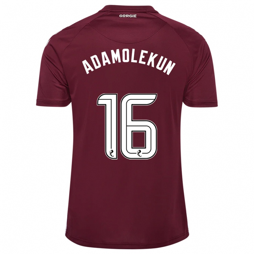 נשים Olufolasade Adamolekun #16 בורדו לבן ג'רזי ביתית 2025/26 חולצה קצרה