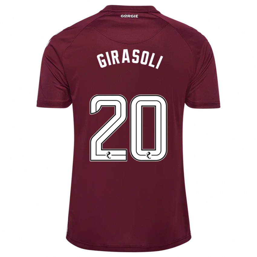 נשים קרלי ג'ירסולי #20 בורדו לבן ג'רזי ביתית 2025/26 חולצה קצרה