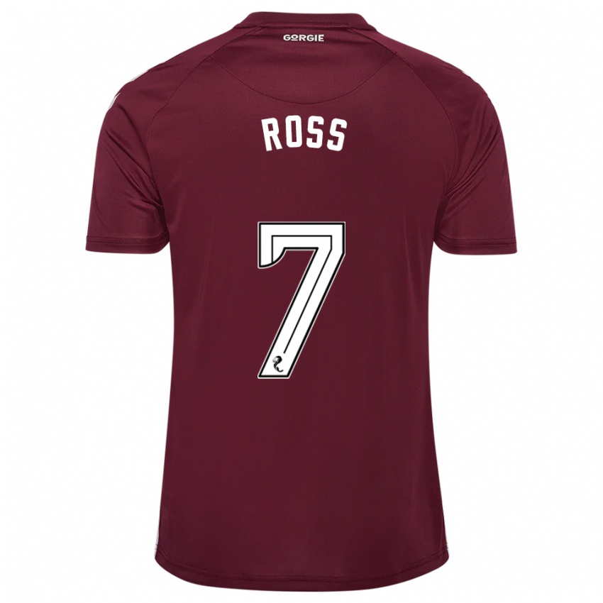 נשים Mackenzie Ross #7 בורדו לבן ג'רזי ביתית 2025/26 חולצה קצרה