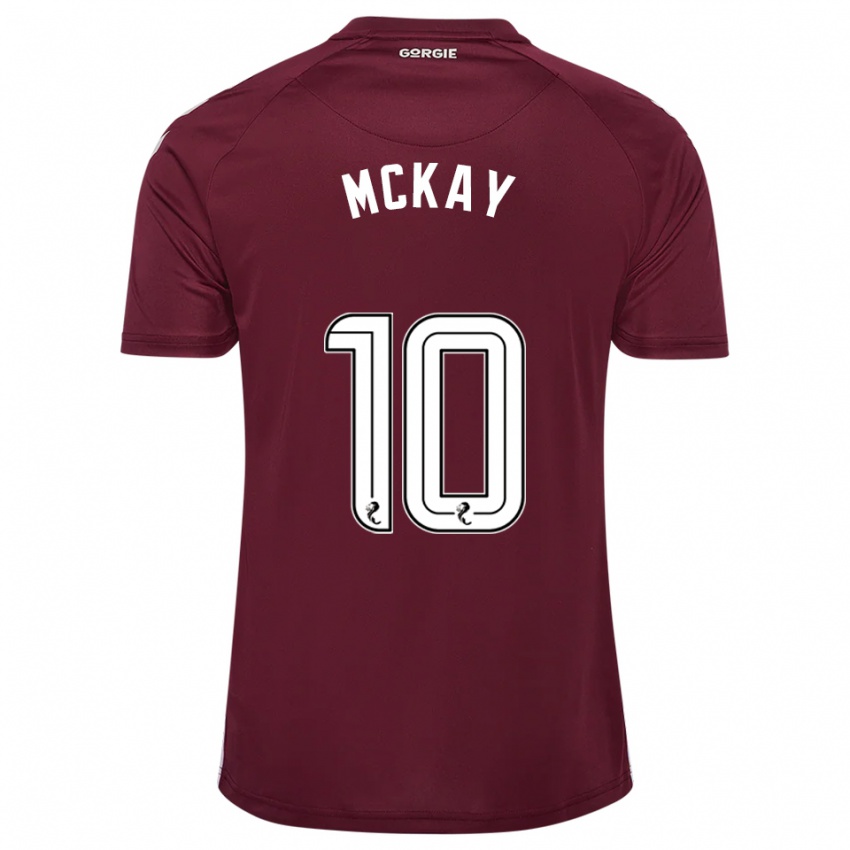 נשים בארי מקאי #10 בורדו לבן ג'רזי ביתית 2025/26 חולצה קצרה