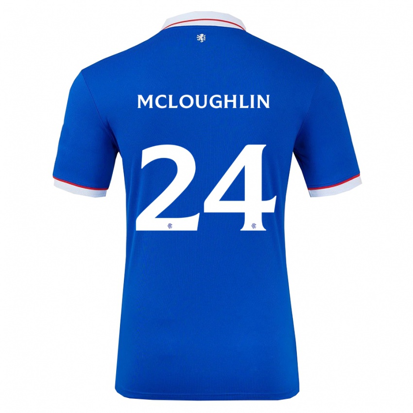 נשים אוליביה מקלופלין #24 כחול לבן ג'רזי ביתית 2025/26 חולצה קצרה