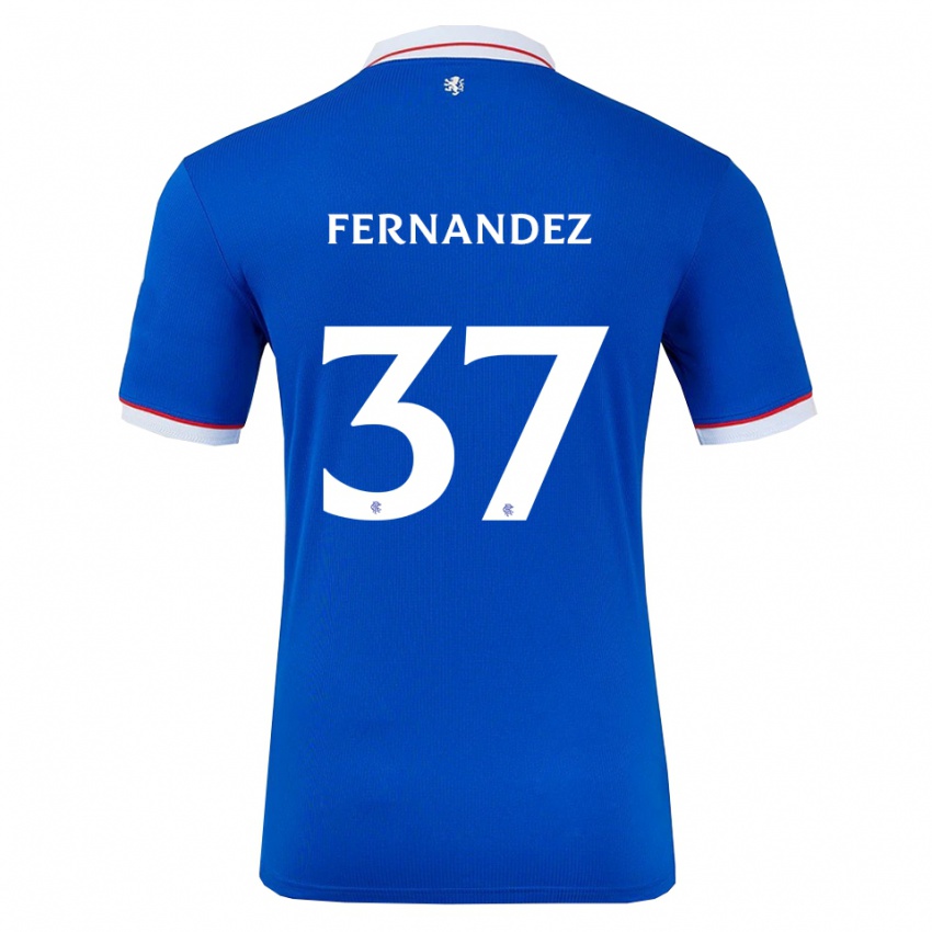 נשים עמנואל פרננדס #37 כחול לבן ג'רזי ביתית 2025/26 חולצה קצרה