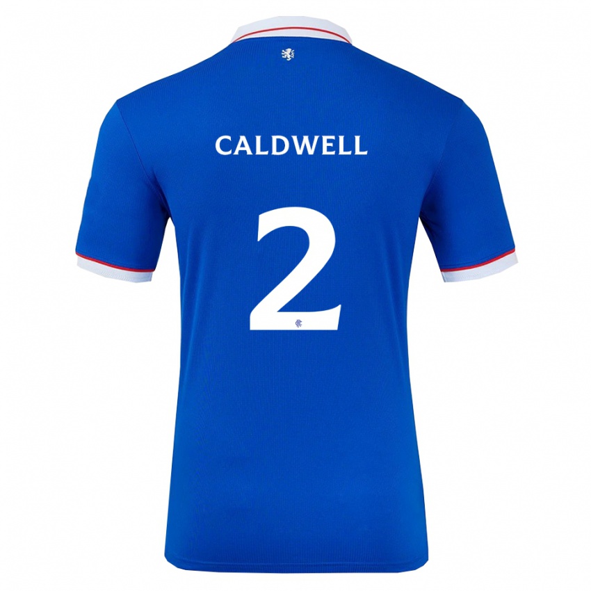 נשים Jack Caldwell #2 כחול לבן ג'רזי ביתית 2025/26 חולצה קצרה