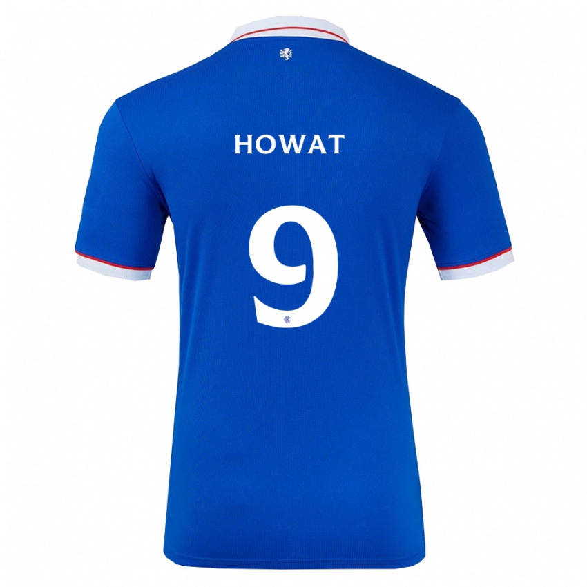 נשים Kirsty Howat #9 כחול לבן ג'רזי ביתית 2025/26 חולצה קצרה