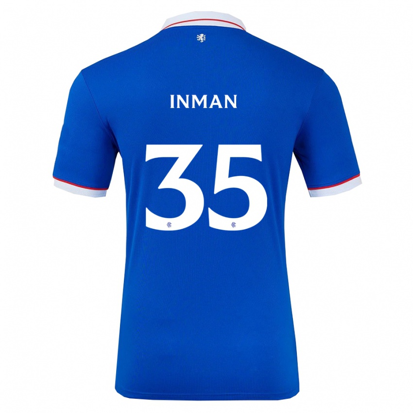 נשים לוסי אינמן #35 כחול לבן ג'רזי ביתית 2025/26 חולצה קצרה