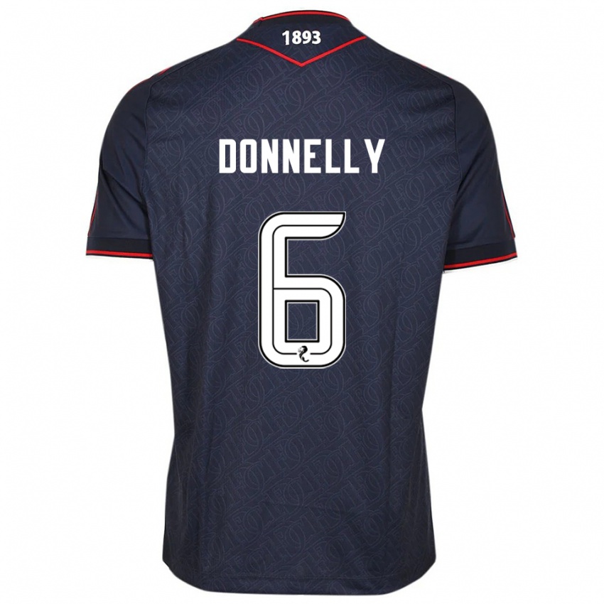 נשים ארון דונלי #6 כחול נייבי לבן ג'רזי ביתית 2025/26 חולצה קצרה
