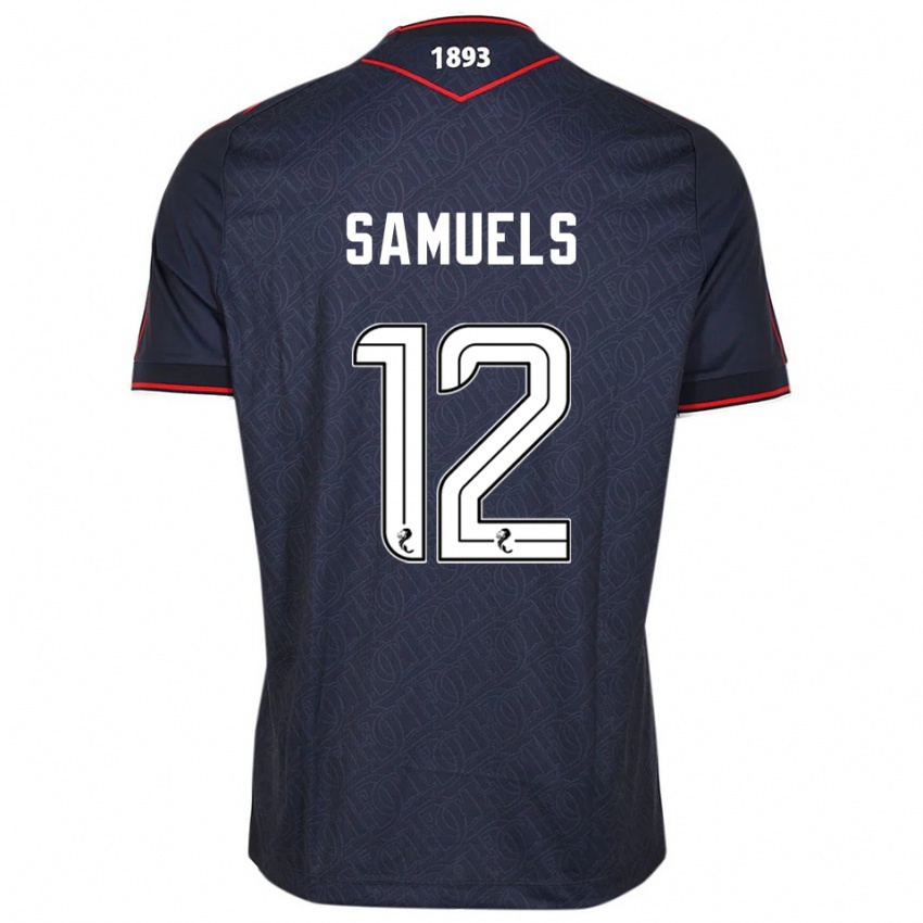 נשים אימרי סמואלס #12 כחול נייבי לבן ג'רזי ביתית 2025/26 חולצה קצרה