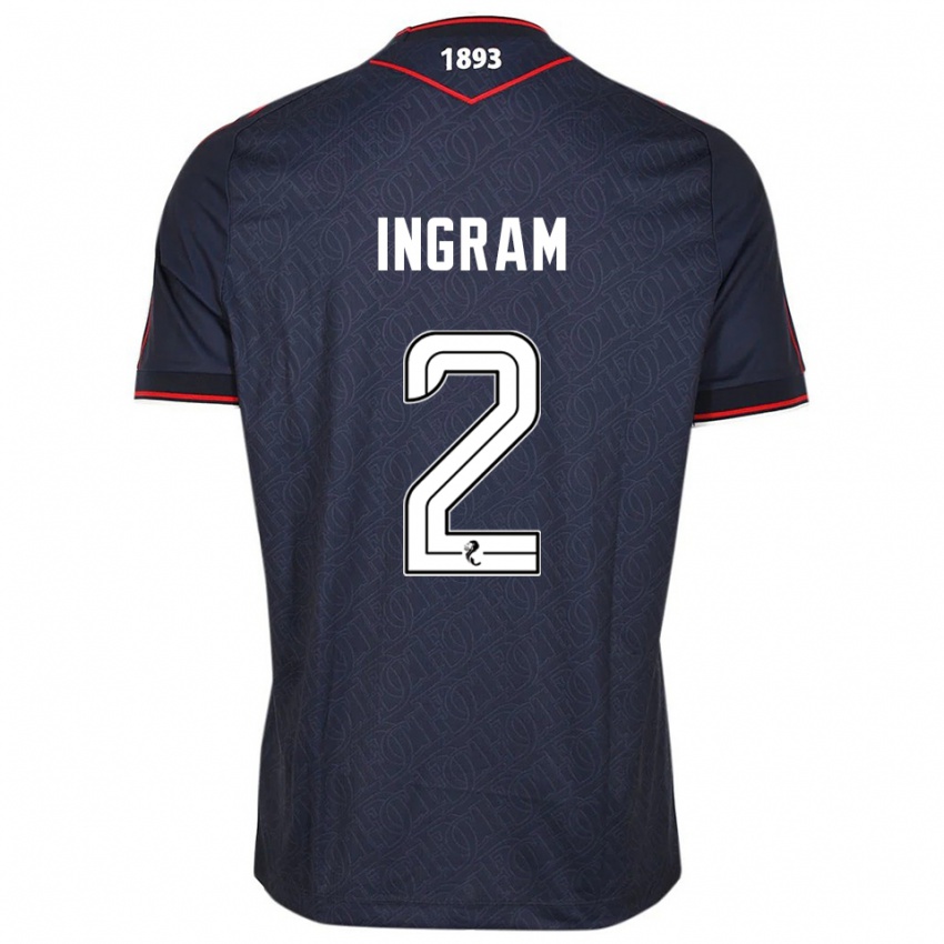 נשים אית'ן אינגרם #2 כחול נייבי לבן ג'רזי ביתית 2025/26 חולצה קצרה