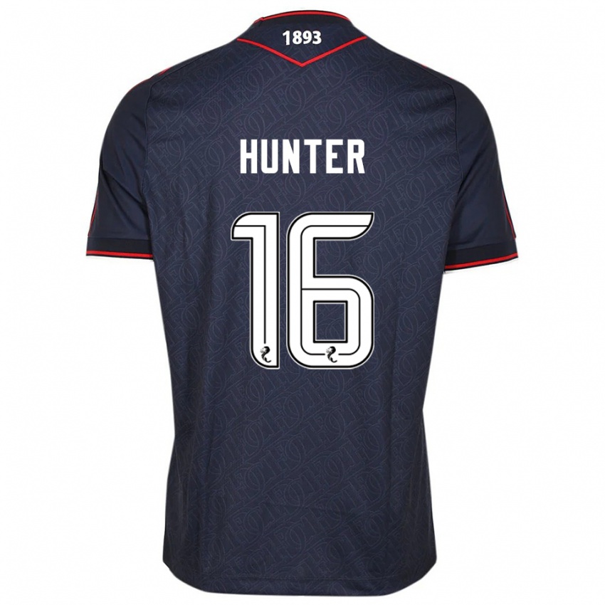 נשים Michael Hunter #16 כחול נייבי לבן ג'רזי ביתית 2025/26 חולצה קצרה