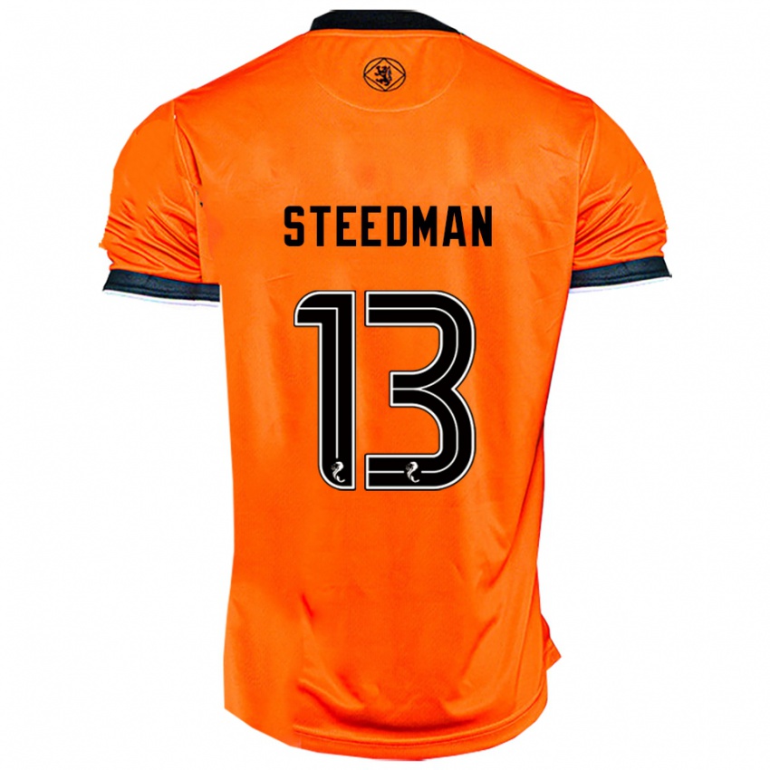 נשים Morgan Steedman #13 כתום שחור ג'רזי ביתית 2025/26 חולצה קצרה