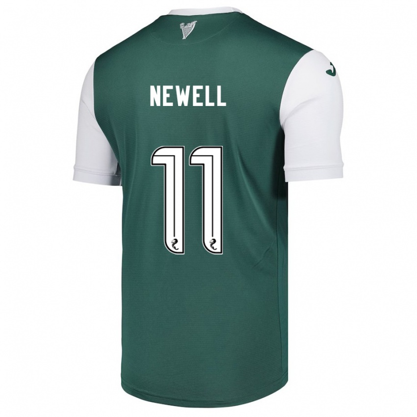 נשים ג'ו ניואל #11 ירוק לבן ג'רזי ביתית 2025/26 חולצה קצרה
