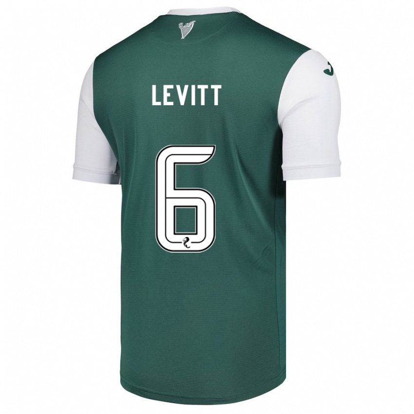 נשים דילן לוויט #6 ירוק לבן ג'רזי ביתית 2025/26 חולצה קצרה