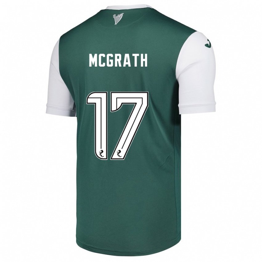 נשים ג'יימי מקגראת' #17 ירוק לבן ג'רזי ביתית 2025/26 חולצה קצרה