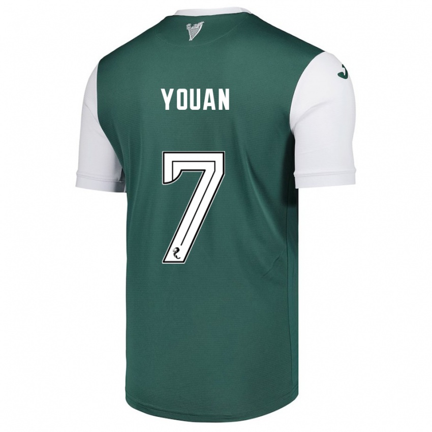 נשים אלי יואן #7 ירוק לבן ג'רזי ביתית 2025/26 חולצה קצרה