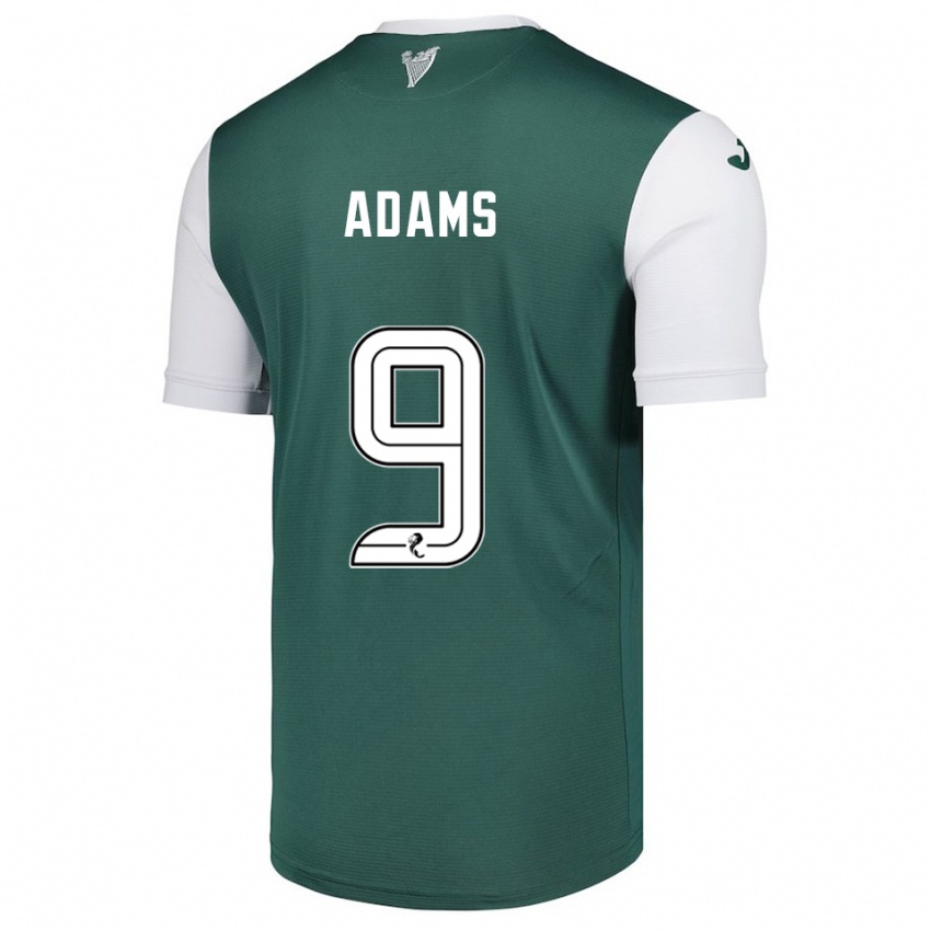 נשים איילי אדמס #9 ירוק לבן ג'רזי ביתית 2025/26 חולצה קצרה