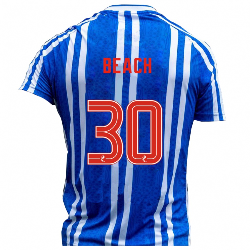 נשים אדי ביץ' #30 כחול לבן ג'רזי ביתית 2025/26 חולצה קצרה