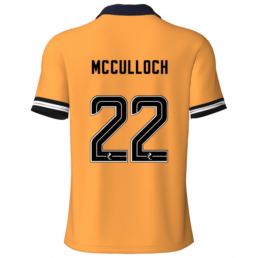 נשים Seren Mcculloch #22 צהוב שחור ג'רזי ביתית 2025/26 חולצה קצרה