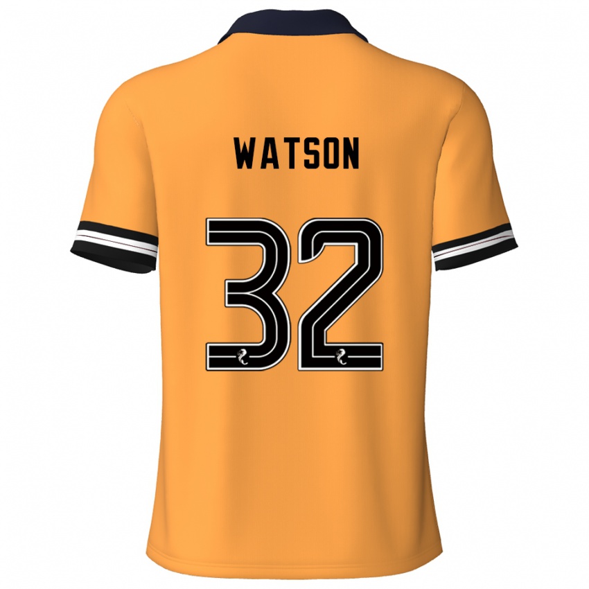 נשים Ashley Watson #32 צהוב שחור ג'רזי ביתית 2025/26 חולצה קצרה