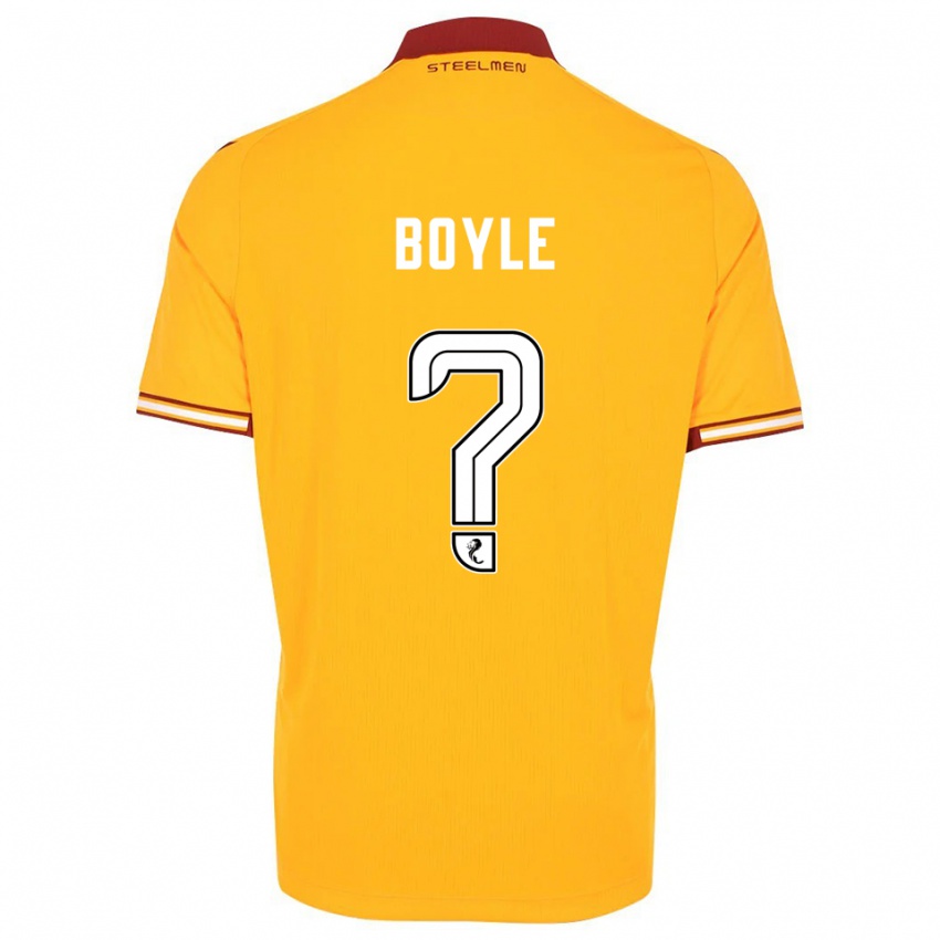 נשים Callum Boyle #0 צהוב בורדו ג'רזי ביתית 2025/26 חולצה קצרה