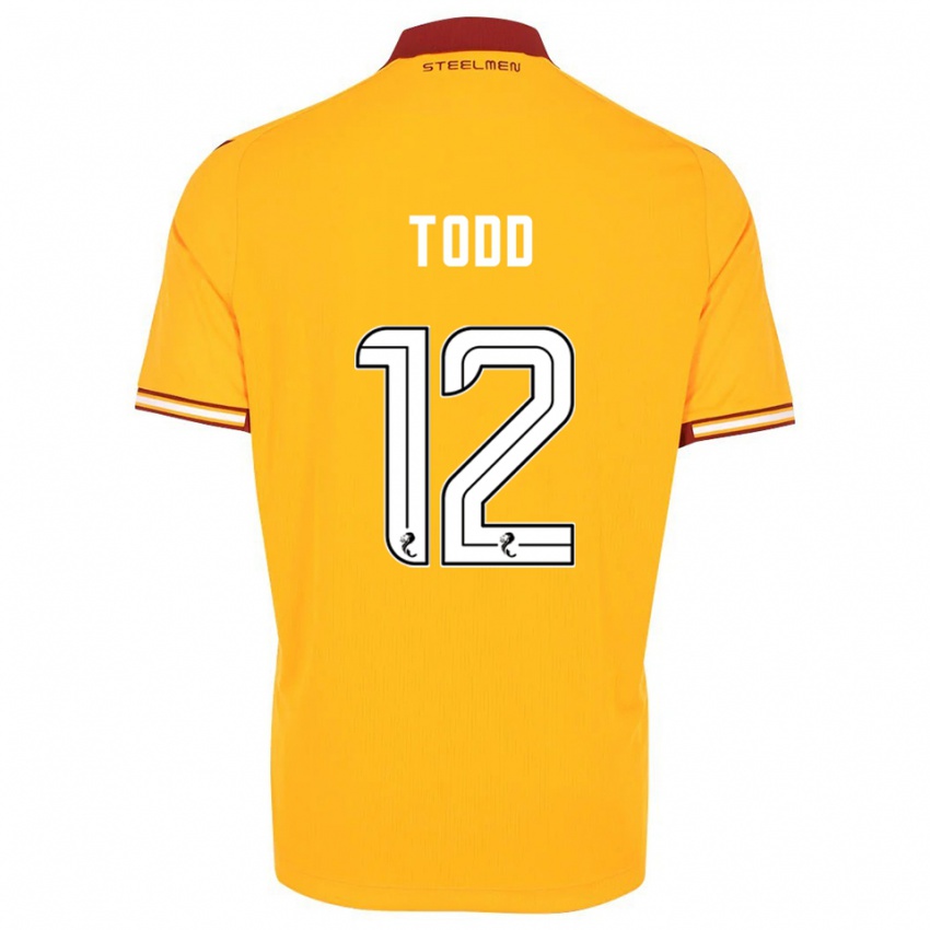 נשים Rachel Todd #12 צהוב בורדו ג'רזי ביתית 2025/26 חולצה קצרה