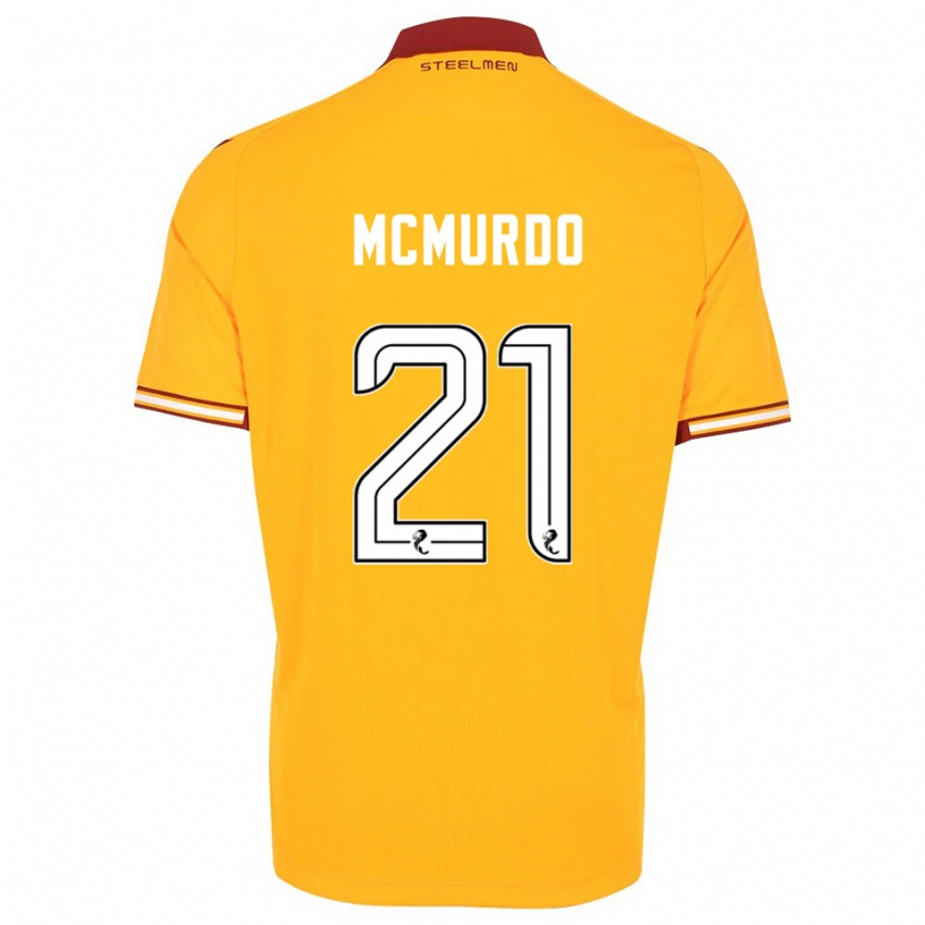 נשים Emma Mcmurdo #21 צהוב בורדו ג'רזי ביתית 2025/26 חולצה קצרה