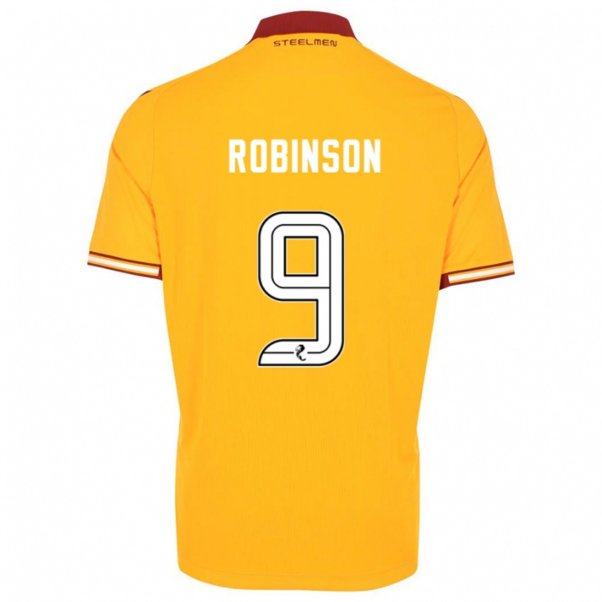 נשים Zach Robinson #9 צהוב בורדו ג'רזי ביתית 2025/26 חולצה קצרה