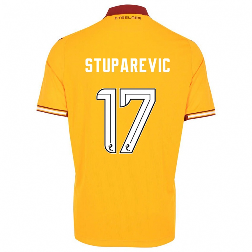 נשים Filip Stuparević #17 צהוב בורדו ג'רזי ביתית 2025/26 חולצה קצרה