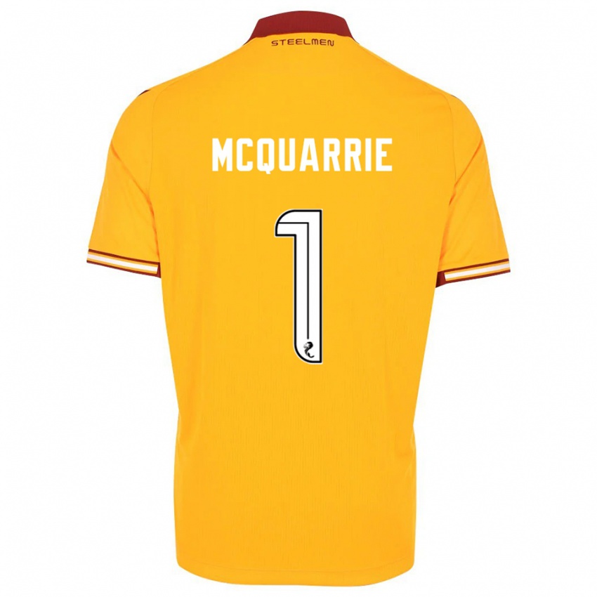 נשים Colbi Mcquarrie #1 צהוב בורדו ג'רזי ביתית 2025/26 חולצה קצרה
