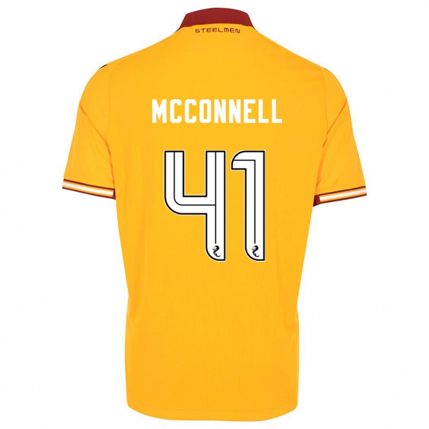נשים Jack Mcconnell #41 צהוב בורדו ג'רזי ביתית 2025/26 חולצה קצרה