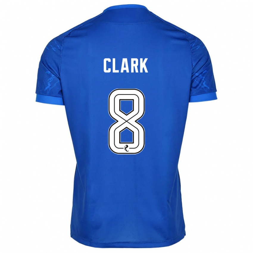 נשים Hannah Clark #8 כחול לבן ג'רזי ביתית 2025/26 חולצה קצרה