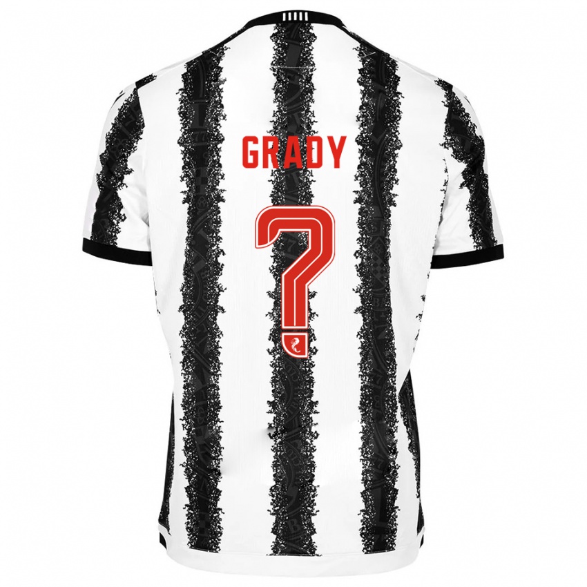 נשים Noah Grady #0 לבן שחור ג'רזי ביתית 2025/26 חולצה קצרה