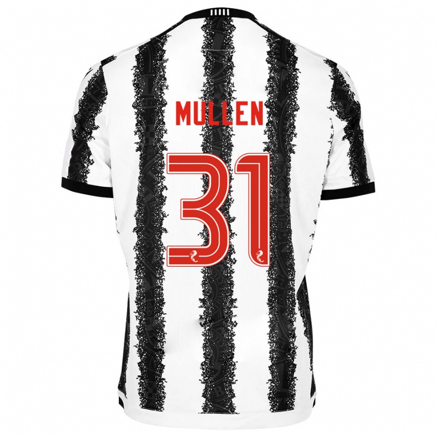 נשים Ryan Mullen #31 לבן שחור ג'רזי ביתית 2025/26 חולצה קצרה