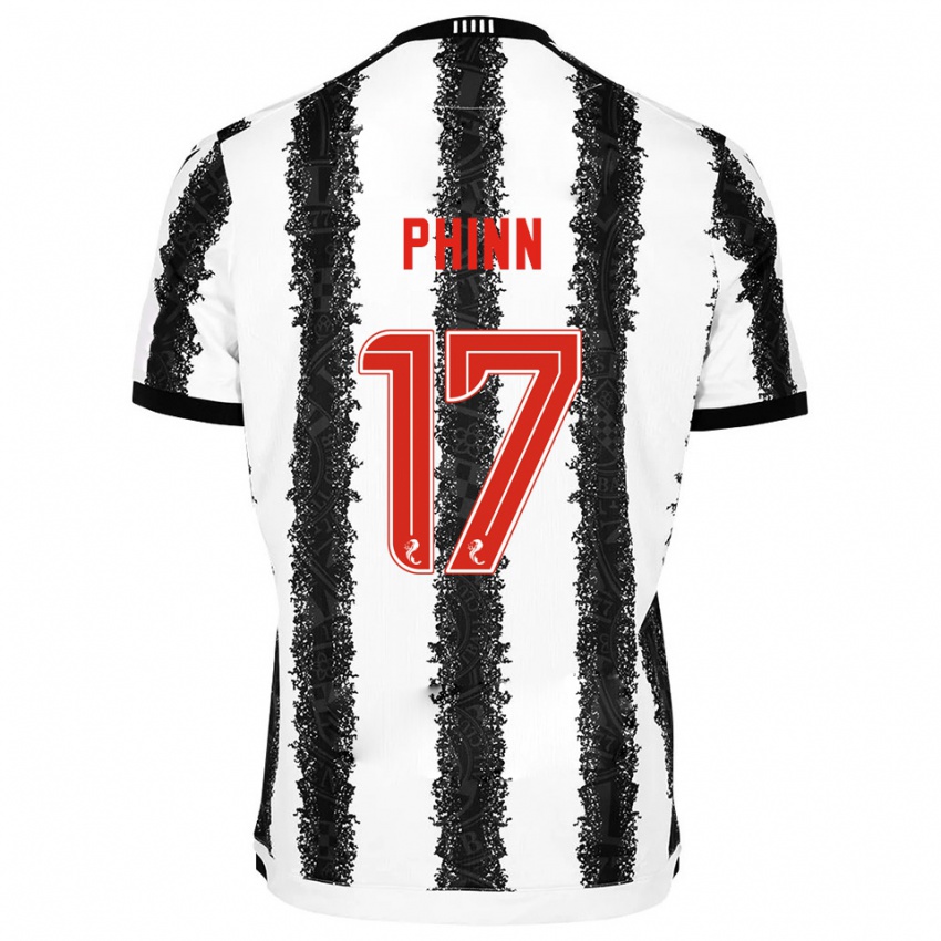 נשים שון פין #17 לבן שחור ג'רזי ביתית 2025/26 חולצה קצרה