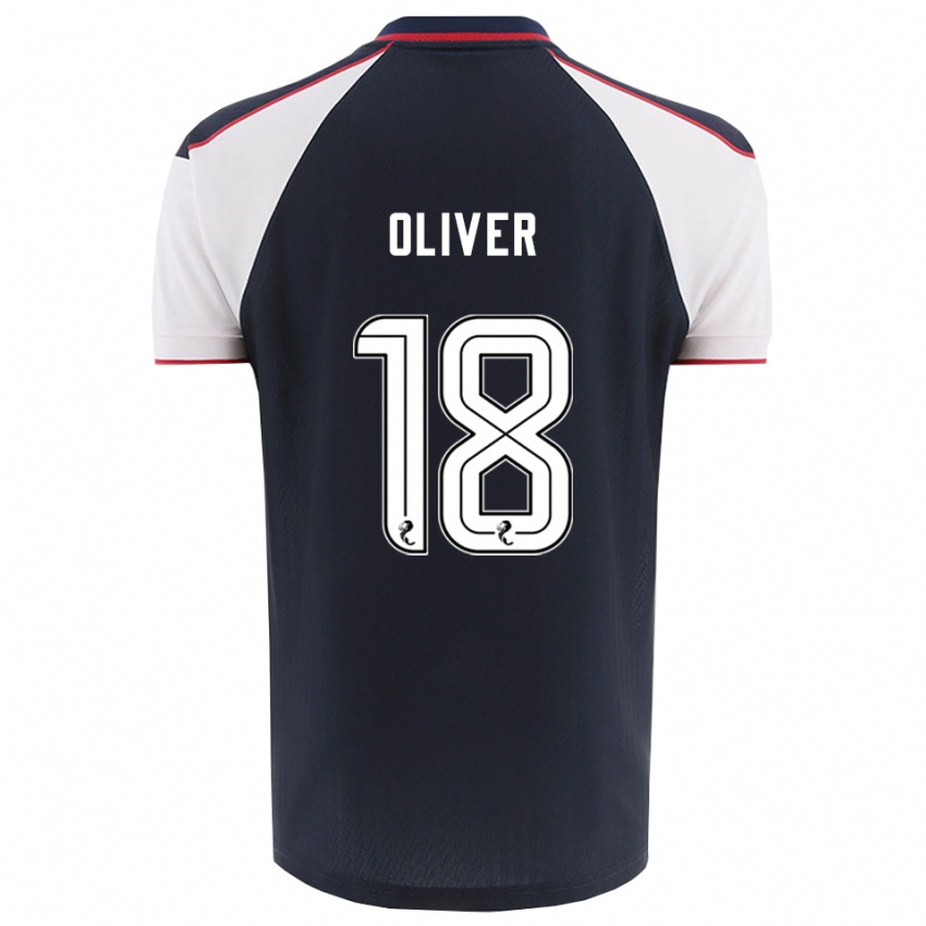 נשים Gary Oliver #18 כחול נייבי לבן ג'רזי ביתית 2025/26 חולצה קצרה