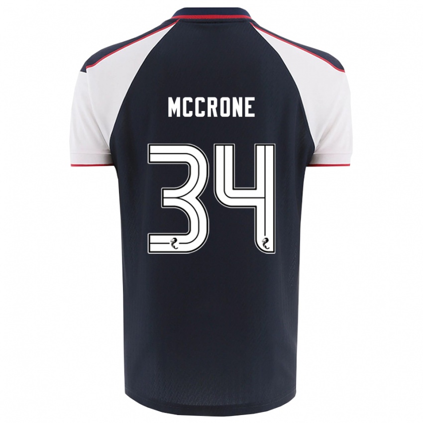 נשים Caelan Mccrone #34 כחול נייבי לבן ג'רזי ביתית 2025/26 חולצה קצרה