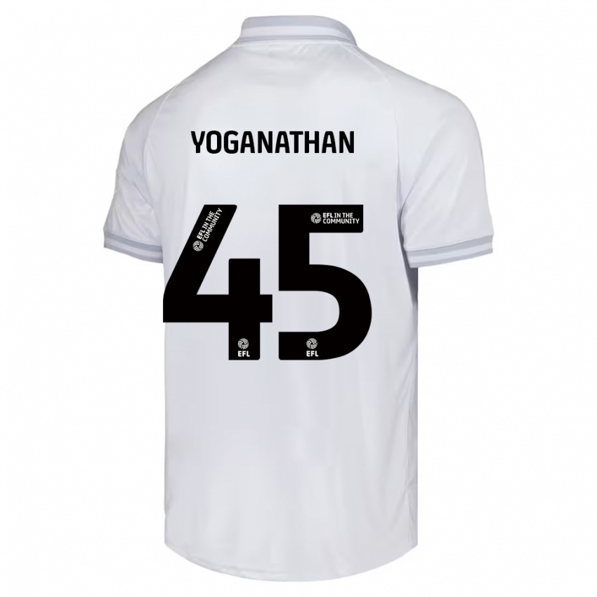 נשים וימאל יוגאנתן #45 לבן אפור שחור הרחק ג'רזי 2025/26 חולצה קצרה