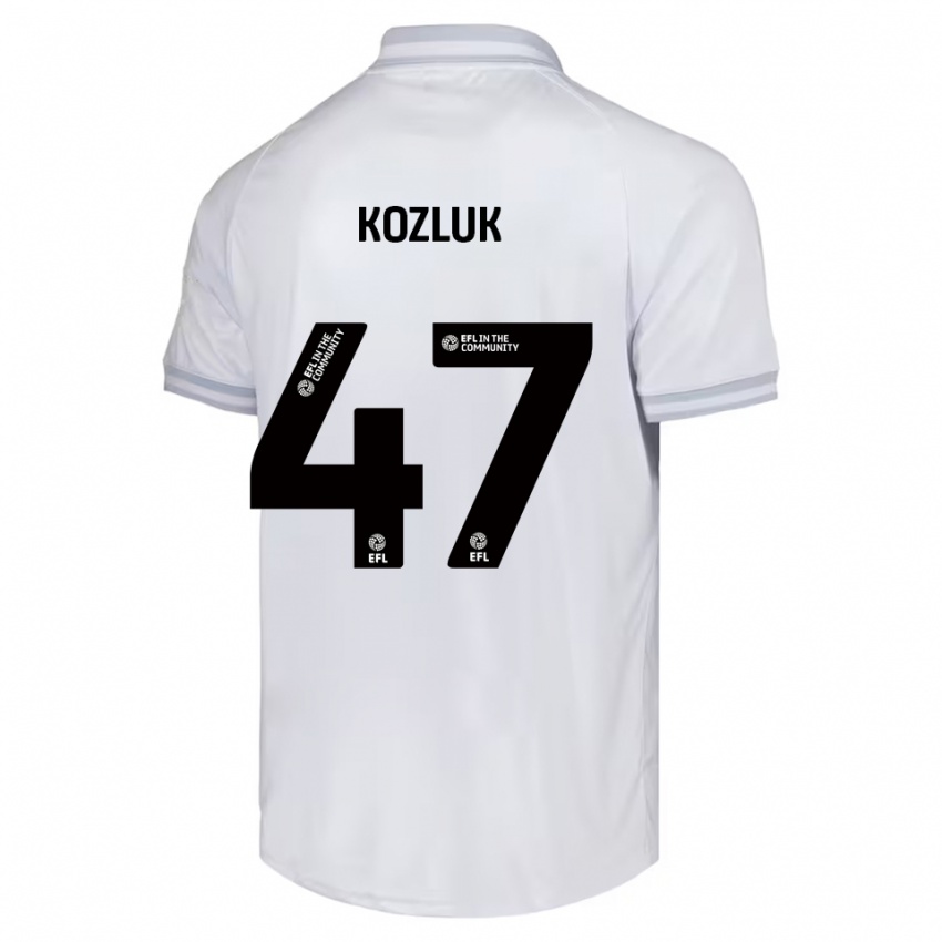 נשים Ziggy Kozluk #47 לבן אפור שחור הרחק ג'רזי 2025/26 חולצה קצרה