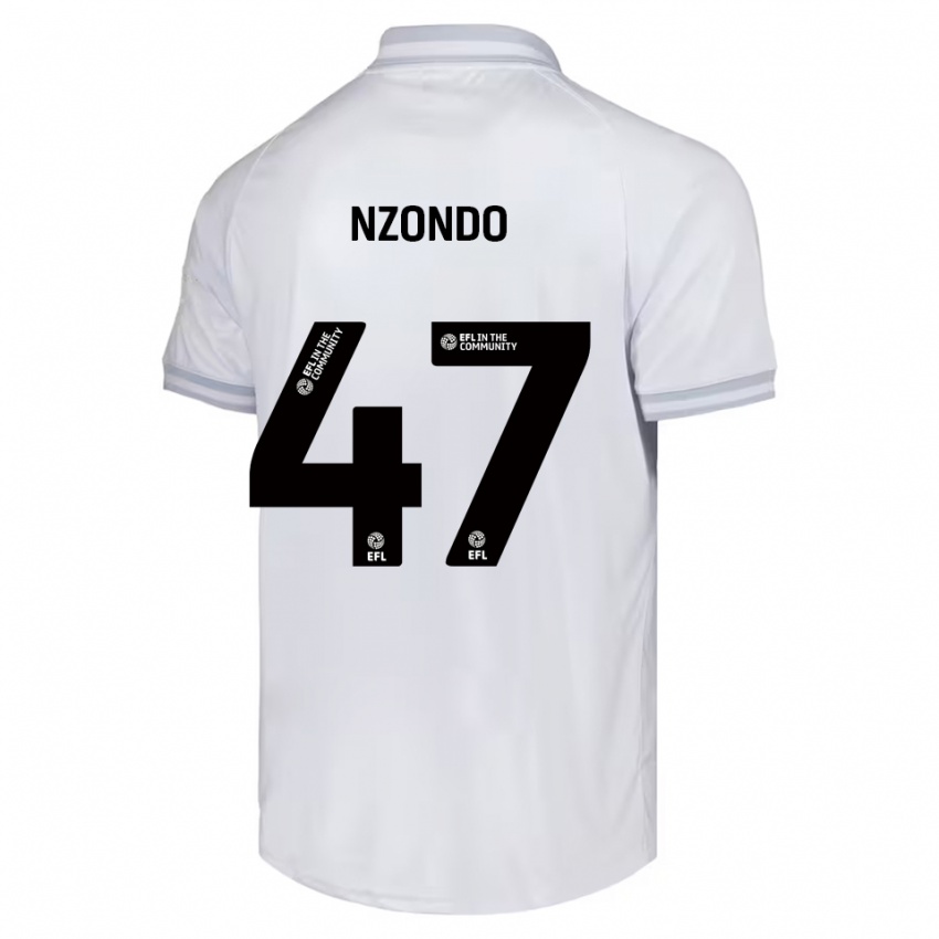 נשים Emmaisa Nzondo #47 לבן אפור שחור הרחק ג'רזי 2025/26 חולצה קצרה