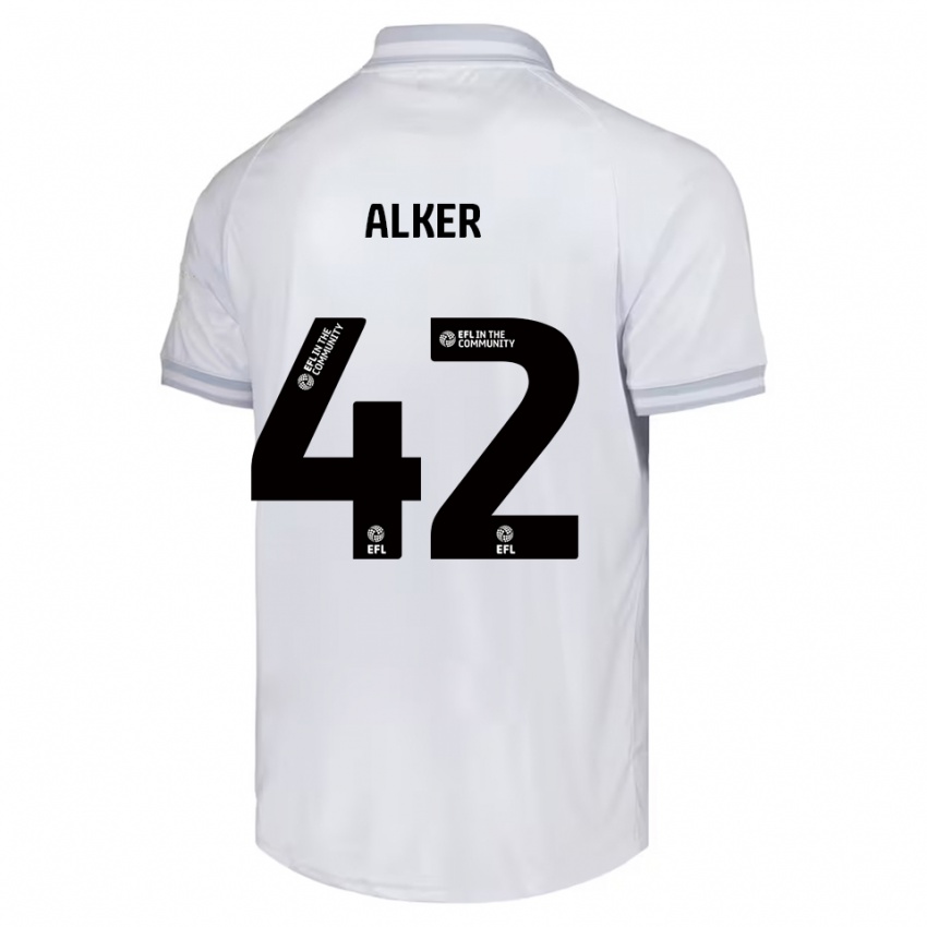 נשים לוק אלקר #42 לבן אפור שחור הרחק ג'רזי 2025/26 חולצה קצרה