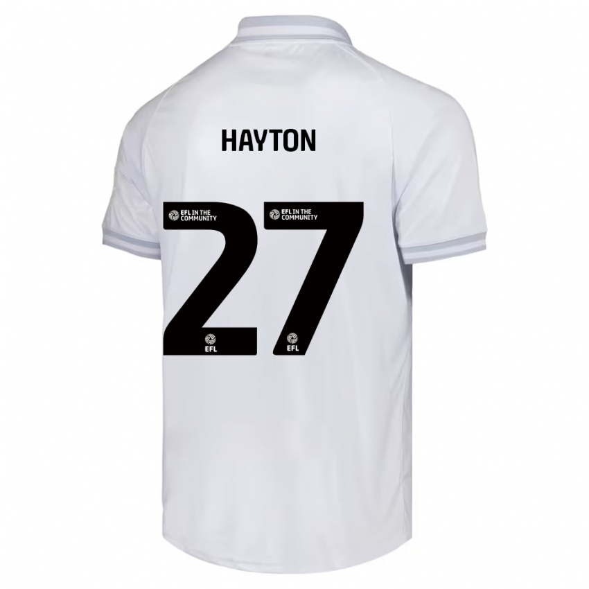 נשים אדם הייטון #27 לבן אפור שחור הרחק ג'רזי 2025/26 חולצה קצרה