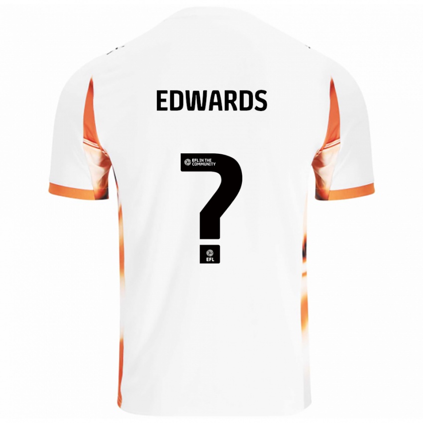 נשים Bethany Edwards #0 לבן כתום שחור הרחק ג'רזי 2025/26 חולצה קצרה